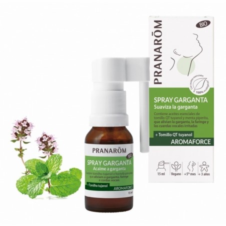 Pranarom Spray Garganta Bio 15ml – Alivio natural para ronquera y molestias orales