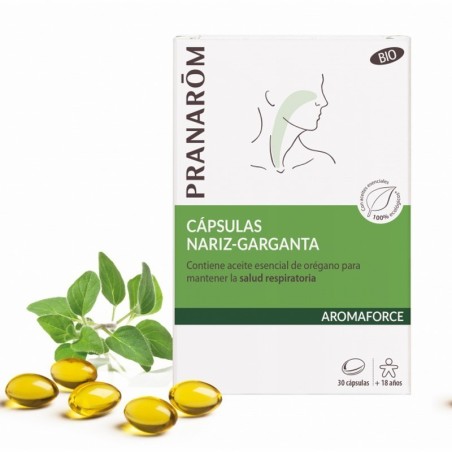Pranarom Cápsulas Nariz-Garganta 30 C – Apoyo natural para la salud respiratoria