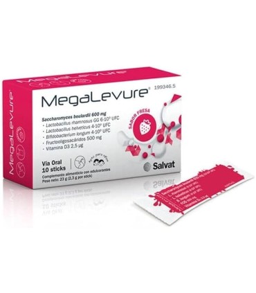 Megalevure Sabor Fresa 10 sticks